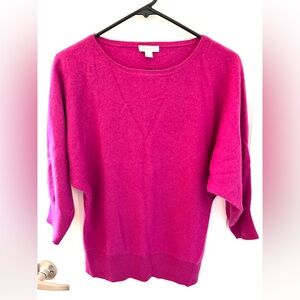Garnet Hill Sweater 100% cashmere sweater women’s size M Barbie core old money
